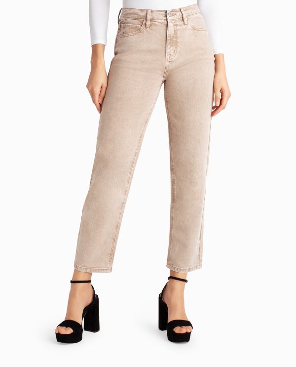 sandstone mineral high rise slim straight jean