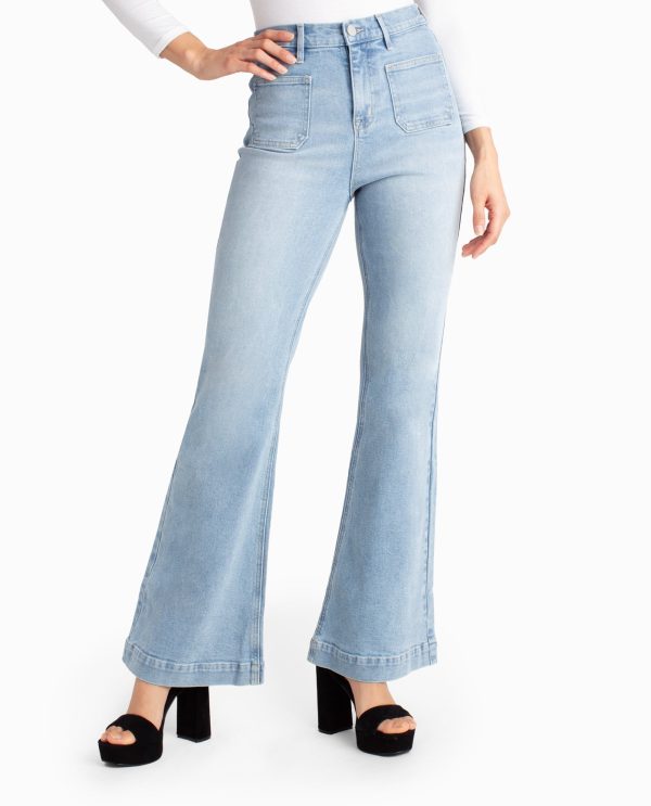 sutton place high rise flare jean