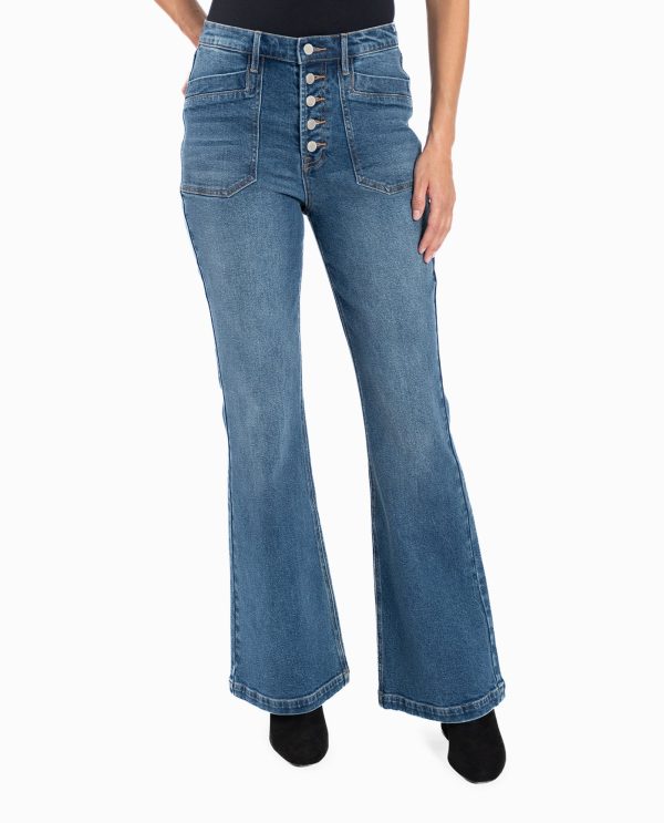 high raise flair jean