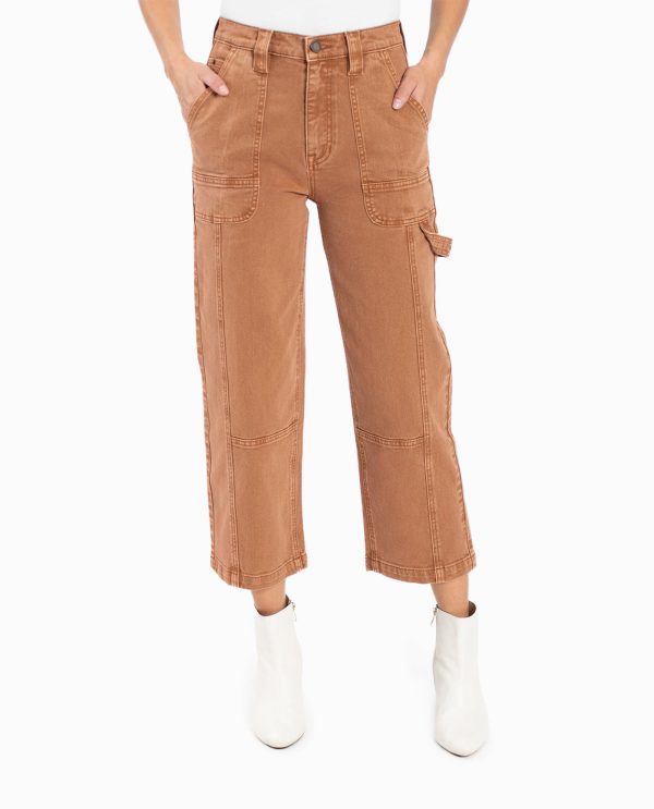 high rise wide leg ankle jean