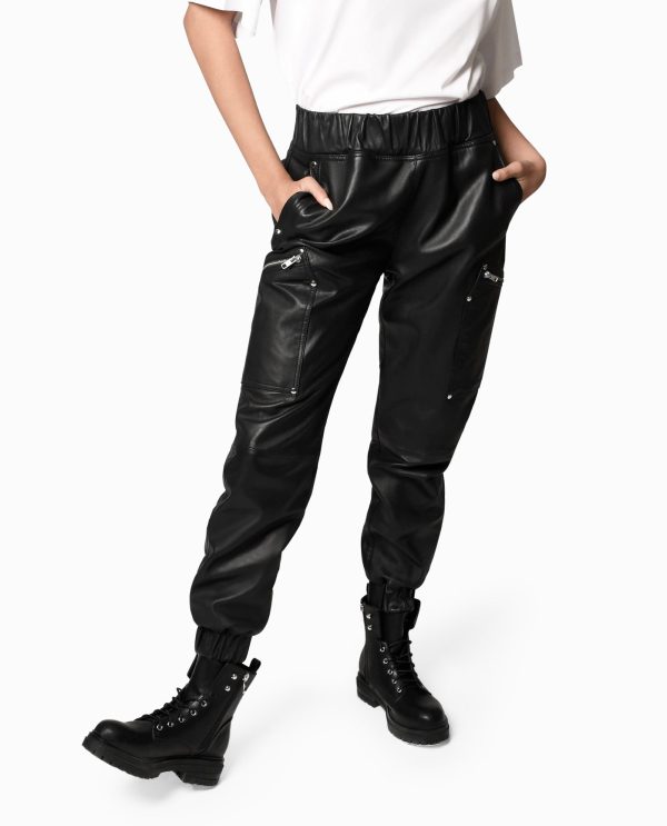 leather space jogger