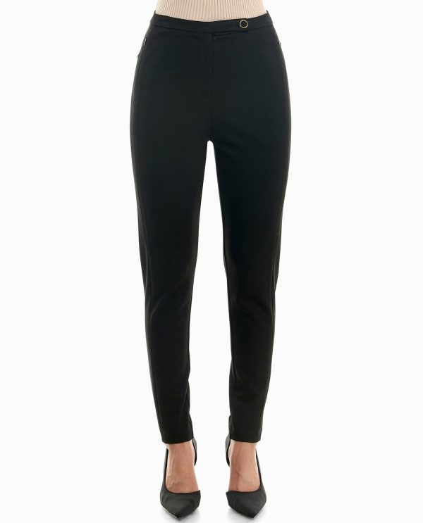 zip front ring grommet pant